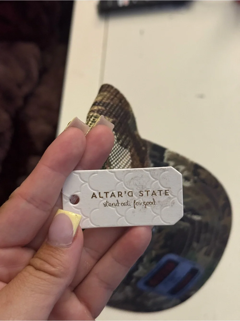 Altar'd State Camo 'Sunday Scaries' Patch Trucker Hat